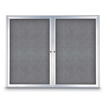 United Visual Products Sliding Door Indoor Enclosed Corkboard, 9 UV9030ACS-BRONZE-ULTMAR